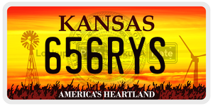 656RYS  license plate in KS