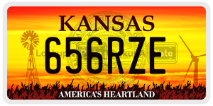 656RZE  license plate in KS