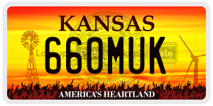 660MUK  license plate in KS