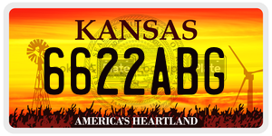 6622ABG  license plate in KS