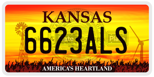 6623ALS  license plate in KS