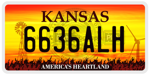 6636ALH  license plate in KS