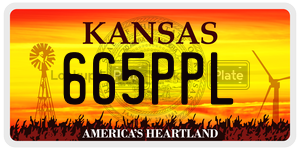 665PPL  license plate in KS