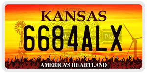 6684ALX  license plate in KS