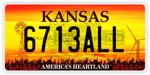 6713ALL  license plate in KS