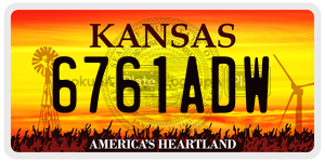 6761ADW  license plate in KS