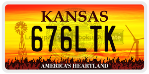 676LTK  license plate in KS