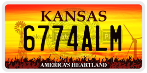 6774ALM  license plate in KS