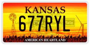 677RYL  license plate in KS