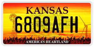 6809AFH  license plate in KS