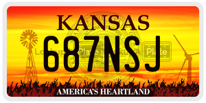 687NSJ  license plate in KS