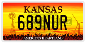 689NUR  license plate in KS