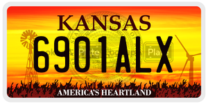 6901ALX  license plate in KS