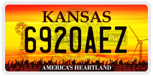 6920AEZ  license plate in KS