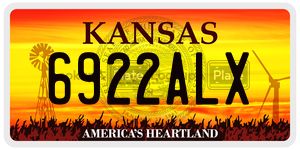 6922ALX  license plate in KS