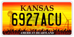6927ACU  license plate in KS