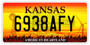 6938AFY  license plate in KS
