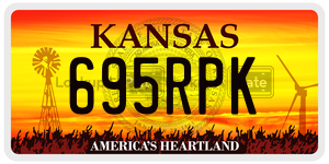 695RPK  license plate in KS