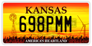 698PMM  license plate in KS
