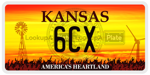6CX  license plate in KS