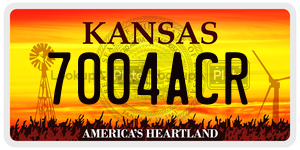7004ACR  license plate in KS