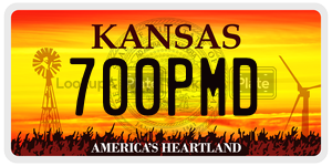 700PMD license plate in Kansas