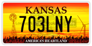 703LNY  license plate in KS