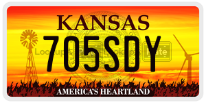 705SDY  license plate in KS