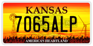 7065ALP  license plate in KS