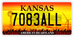 7083ALL  license plate in KS