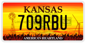 709RBU  license plate in KS