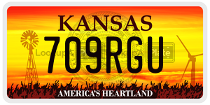 709RGU  license plate in KS
