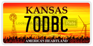 70DBC  license plate in KS