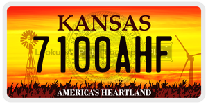 7100AHF  license plate in KS