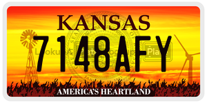 7148AFY  license plate in KS
