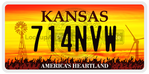 714NVW  license plate in KS