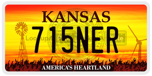 715NER  license plate in KS