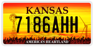 7186AHH  license plate in KS