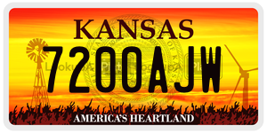 7200AJW license plate in Kansas