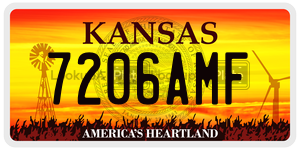 7206AMF  license plate in KS