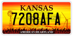 7208AFA  license plate in KS
