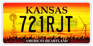 721RJT license plate in Kansas