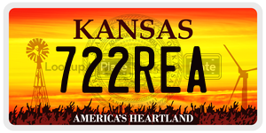 722REA  license plate in KS