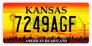 7249AGF  license plate in KS