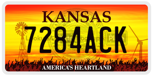 7284ACK  license plate in KS