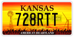 728RTT license plate in Kansas