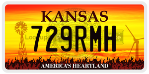 729RMH license plate in Kansas