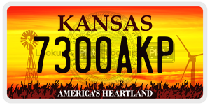 7300AKP  license plate in KS