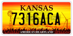 7316ACA  license plate in KS