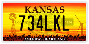 734LKL  license plate in KS